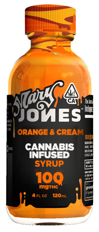 A photograph of Mary Jones 100mg Orange & Cream Syrup 12/4 oz