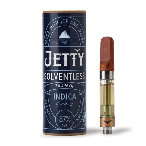 A photograph of Jetty Cartridge 1g Solventless Tropaya