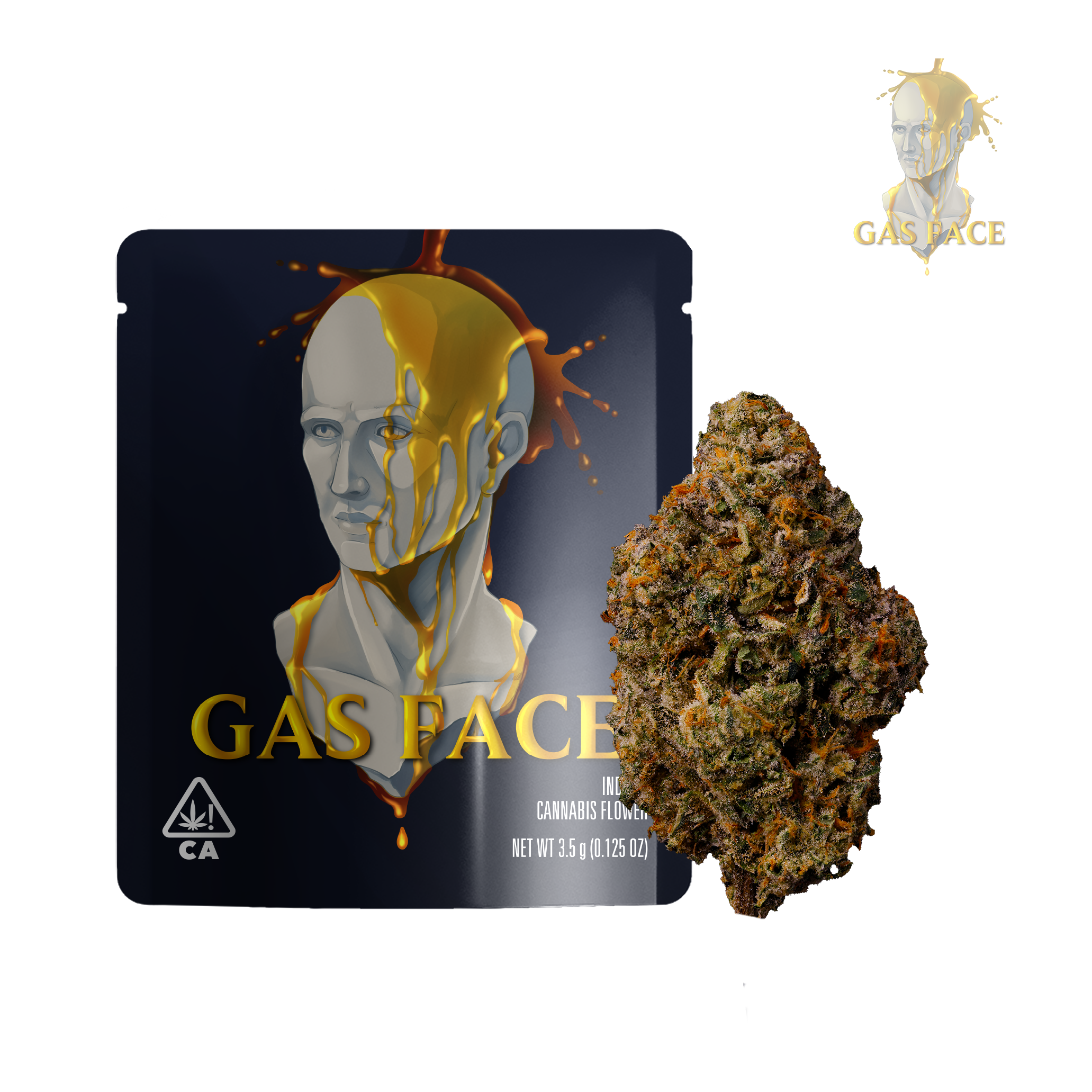 A photograph of Seed Junky Flower 3.5g Gas Face (H)