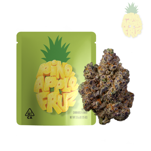 A photograph of Seed Junky Smalls Flower 3.5g Pineapple Fruz (S)