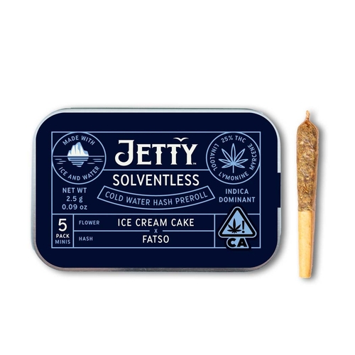 A photograph of Jetty Solventless Preroll Ice Cream Cake 5pk