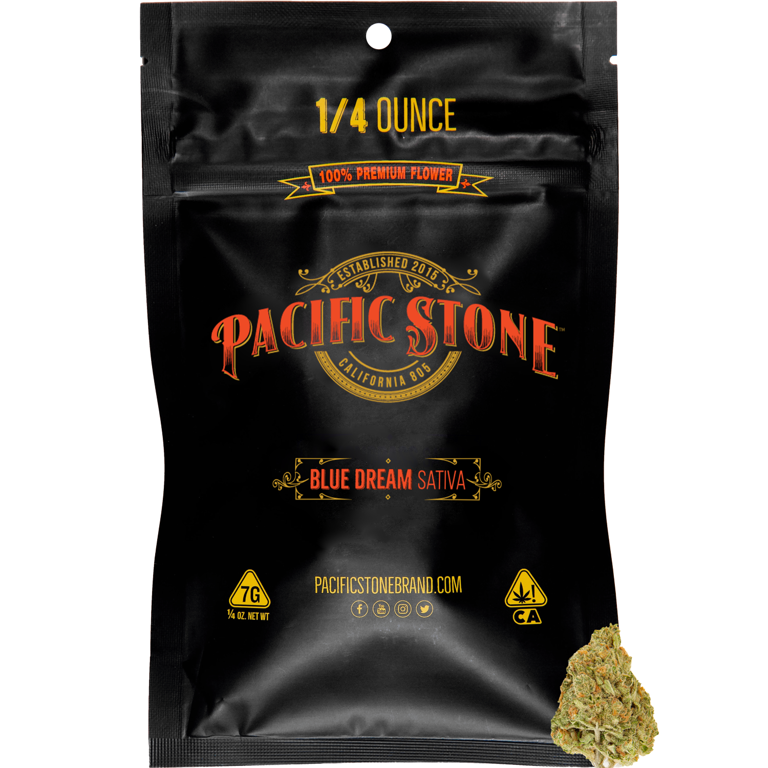 A photograph of Pacific Stone Flower 7.0g Pouch Sativa Blue Dream