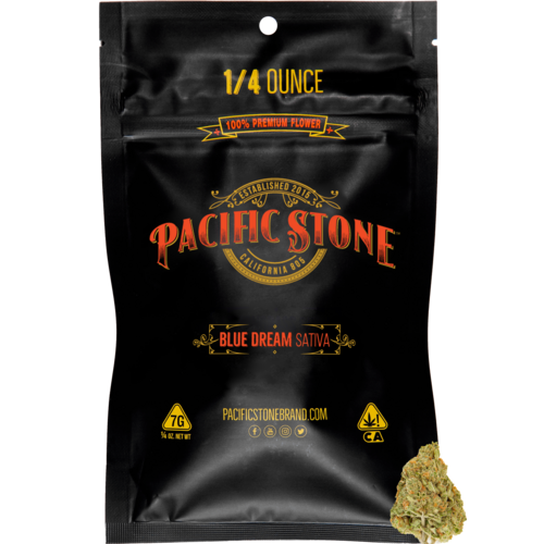 A photograph of Pacific Stone Flower 7.0g Pouch Sativa Blue Dream