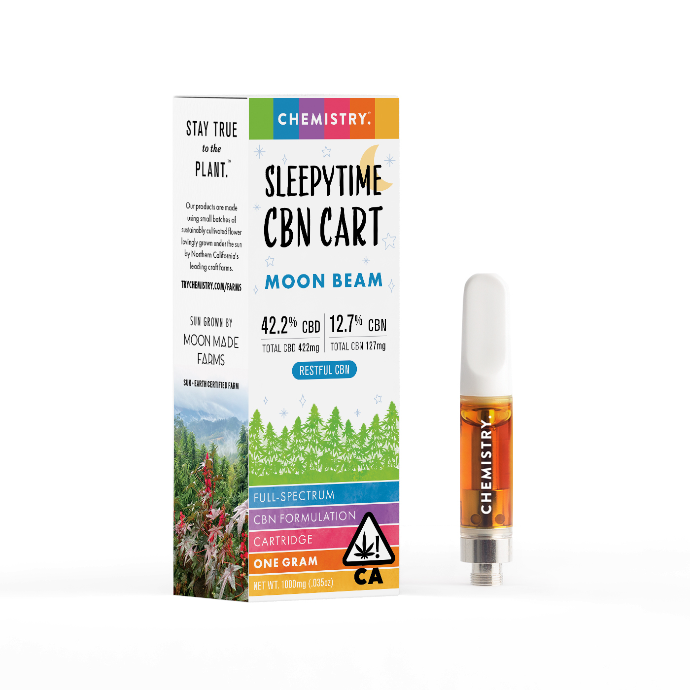 A photograph of Chemistry Cartridge 1g CBN MoonBeam