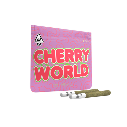 A photograph of CherryWorld 2pk Preroll Sherbatane