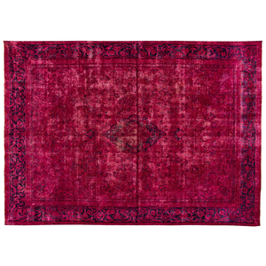 Distressed Overdyed Rug, 9'1 X 12'6 