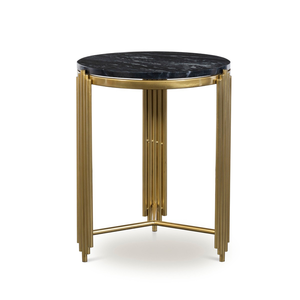Alexandria Side Table, Brass 