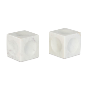Baylor Bookends, White 
