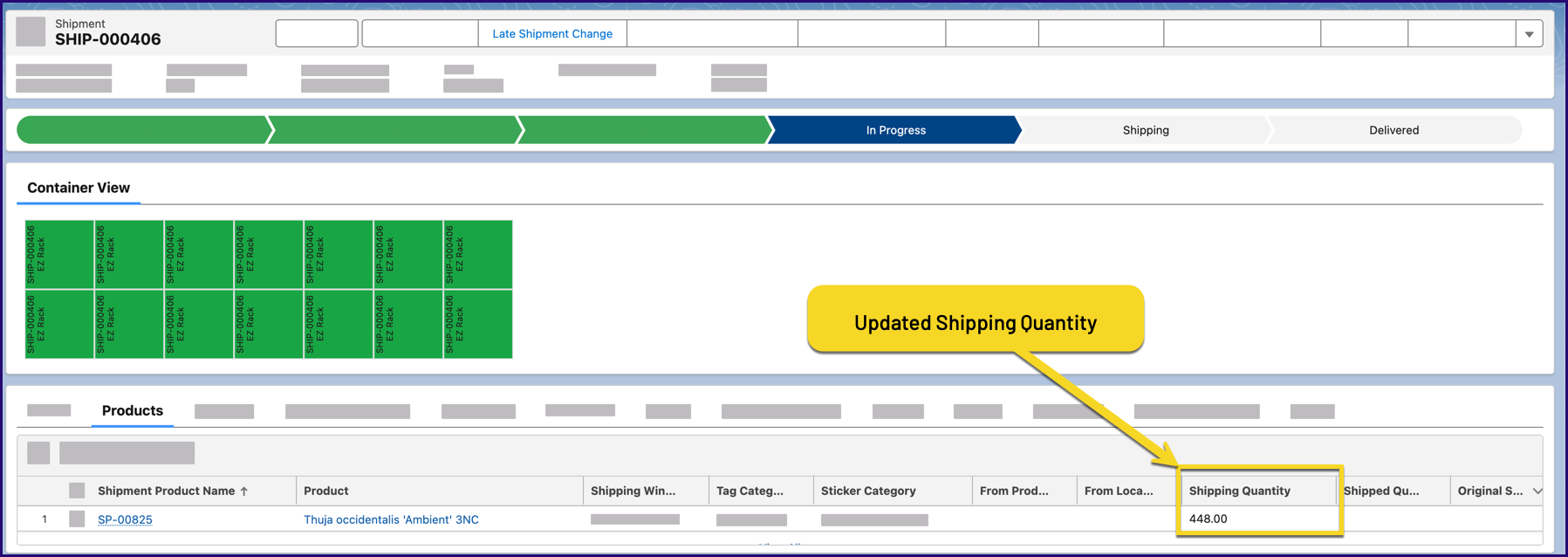 Shipment On Rework Late Shipment Changes Learning Guide