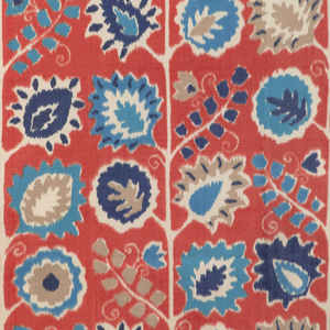 Rosendal Warp Print - Red