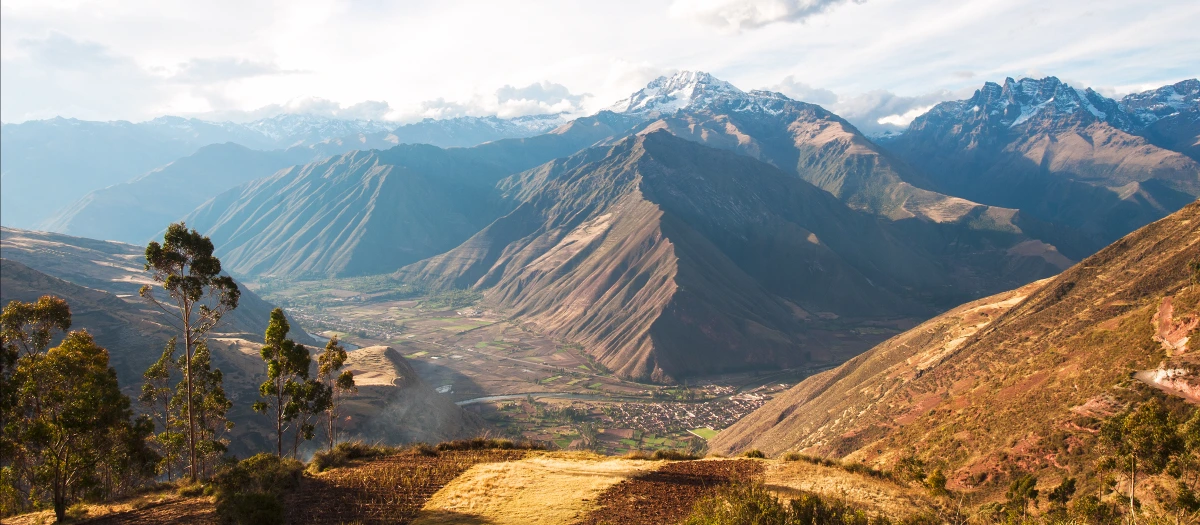 View of mountains in Peru.