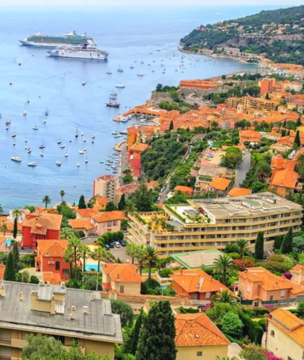 Skyview of the French Riviera overlooking sailboats on EF's Spain, France & Italy trip.