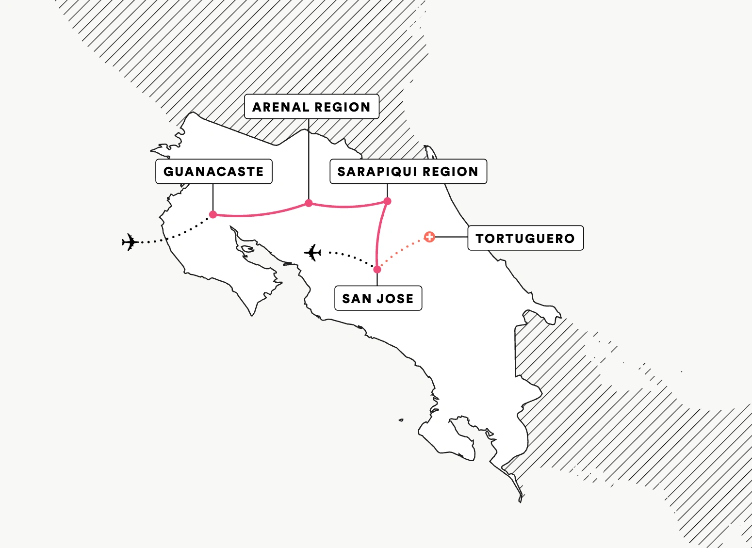 Language Immersion Through Costa Rica route map