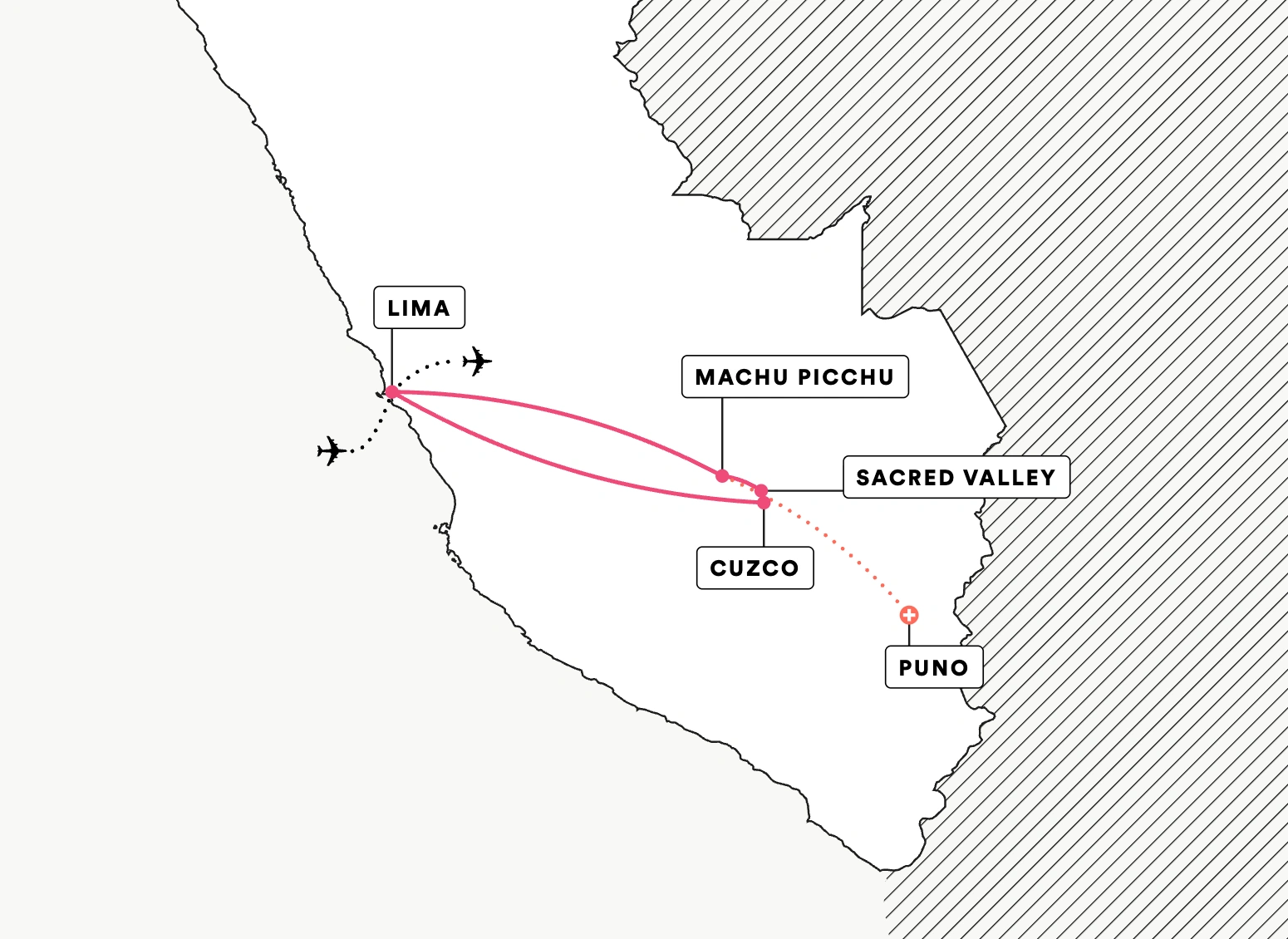 Exploring Art, Culture and Service in Peru route map