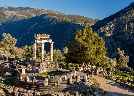 Wander the sacred grounds of Delphi, where ancient Greeks sought answers from the oracle, and visit the Temple of Apollo and Archaeological Museum