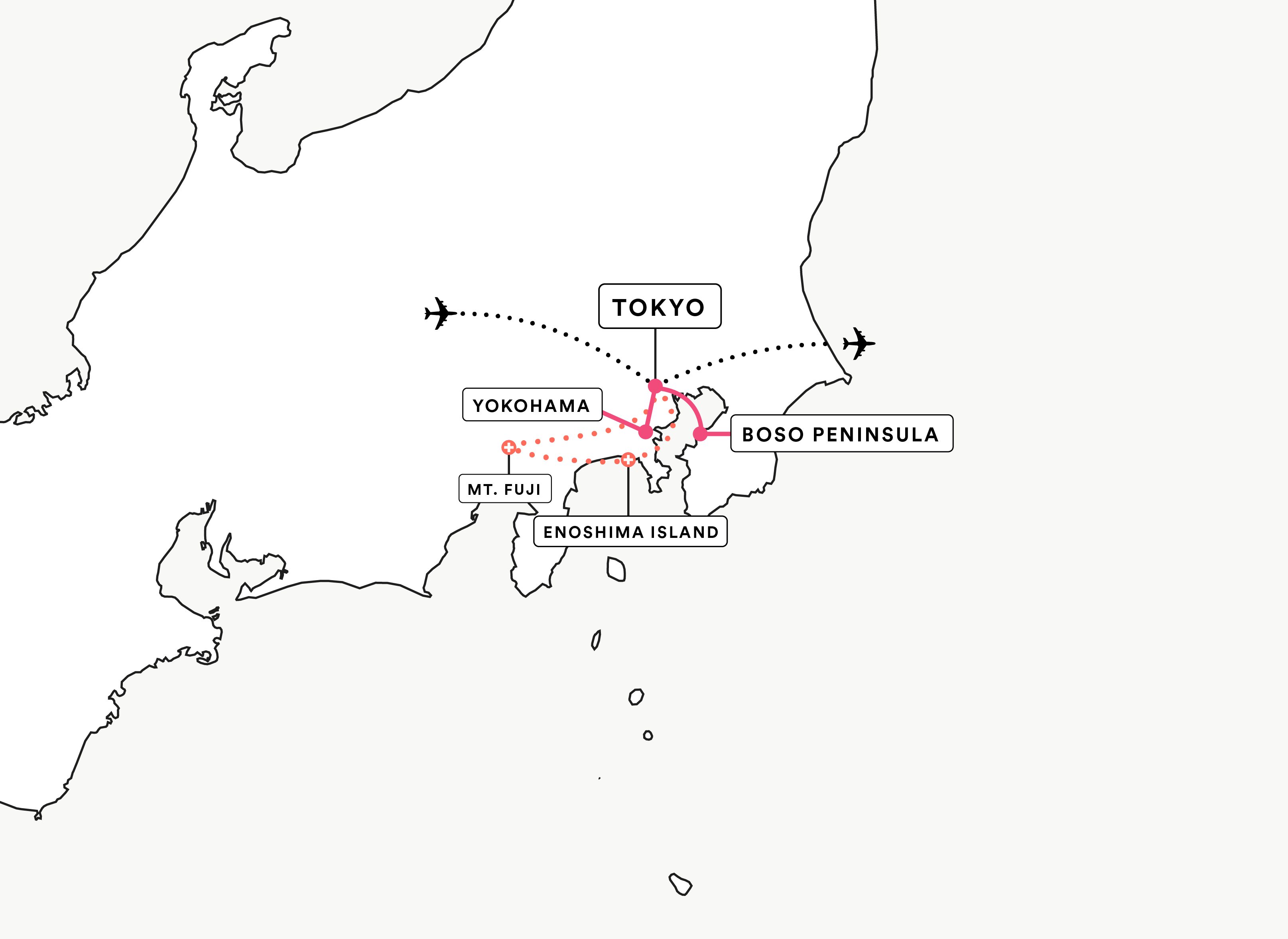 The Tokyo Experience route map