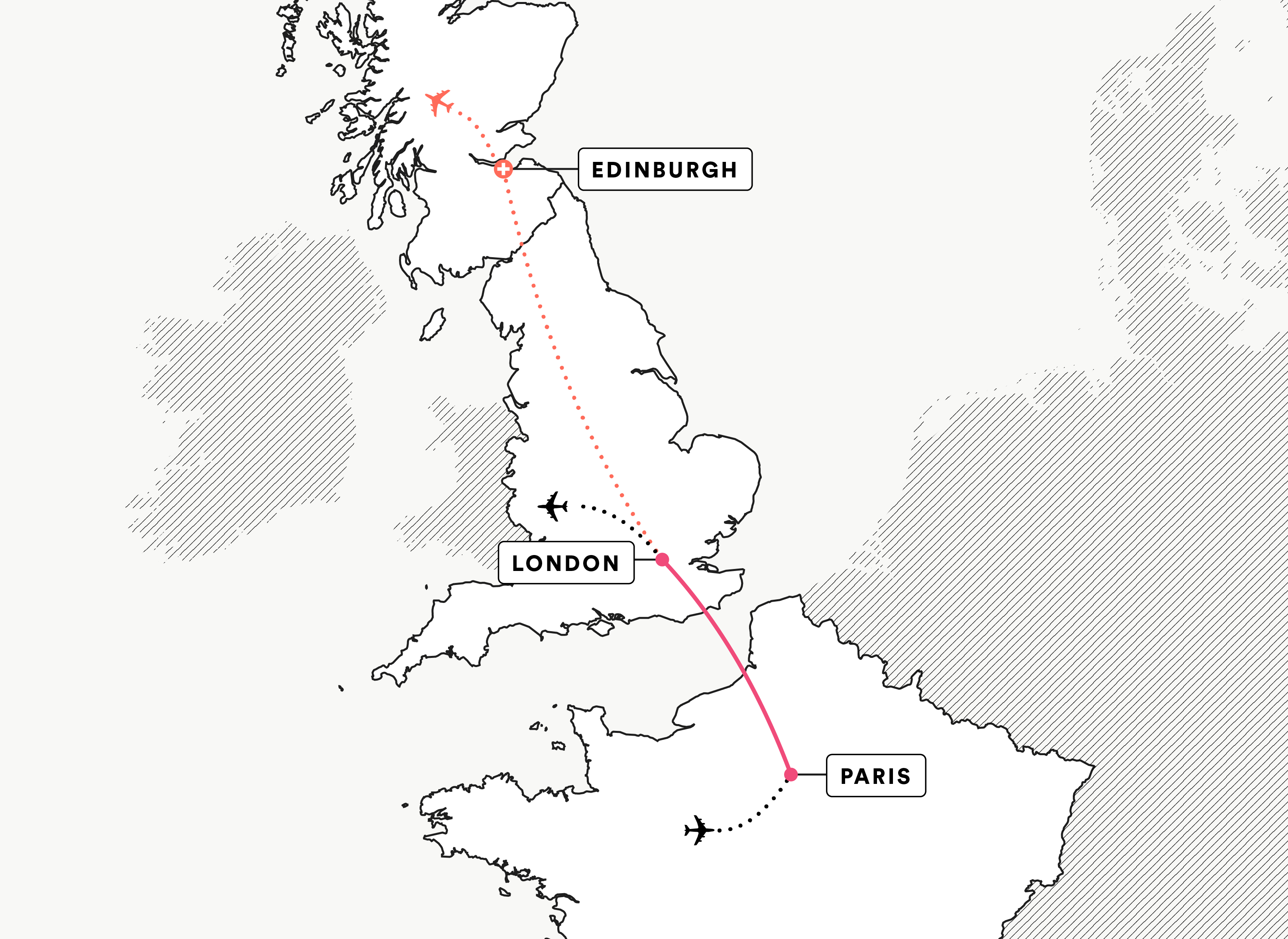 A Capital Connection route map