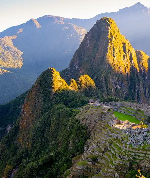 Machu Picchu visible on an EF Peru tour.