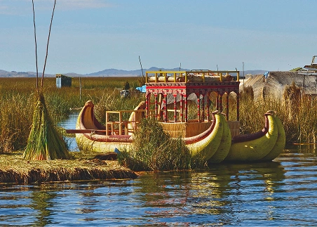 Journey across the world’s highest navigable lake and learn about life on its remarkable floating island communities