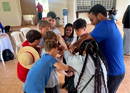Connect with local children through creative activities, games, or sports in the communities you support