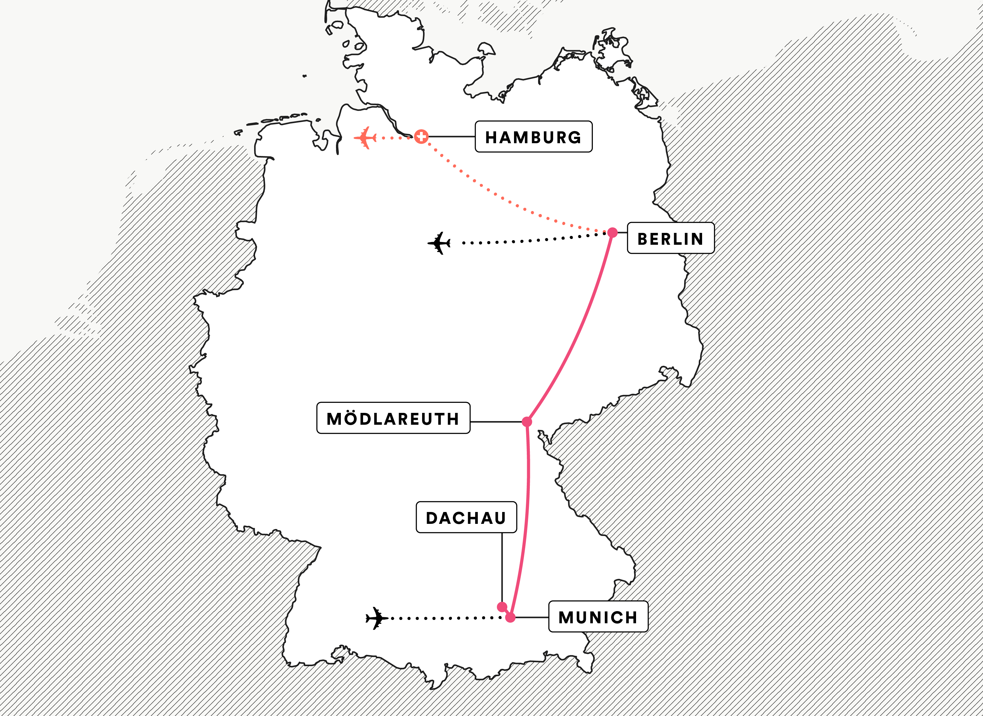 Experience Germany route map