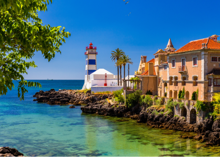 Travel to Sintra and Cascais for a day of historic streets, coastal views, and a visit to the Palácio Nacional de Sintra, one of Portugal's most iconic royal homes
