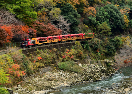 Relax aboard the historic Sagano Scenic Railway and discover how rail has long shaped the way the country moves
