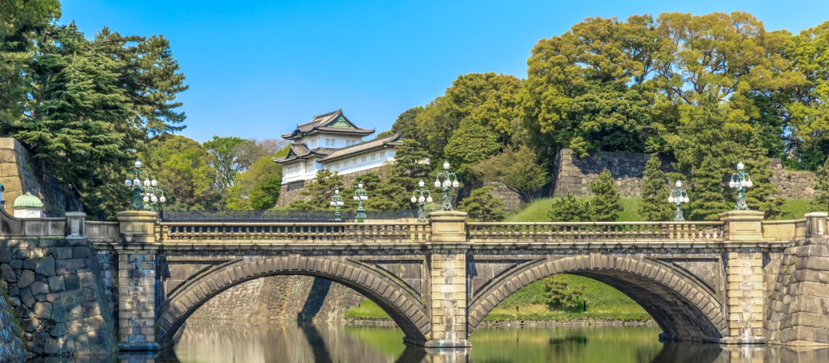 Nijubashi Bridge at Tokyo's Imperial Palace, a stop on Japan's Backtracking the Golden Route tour.