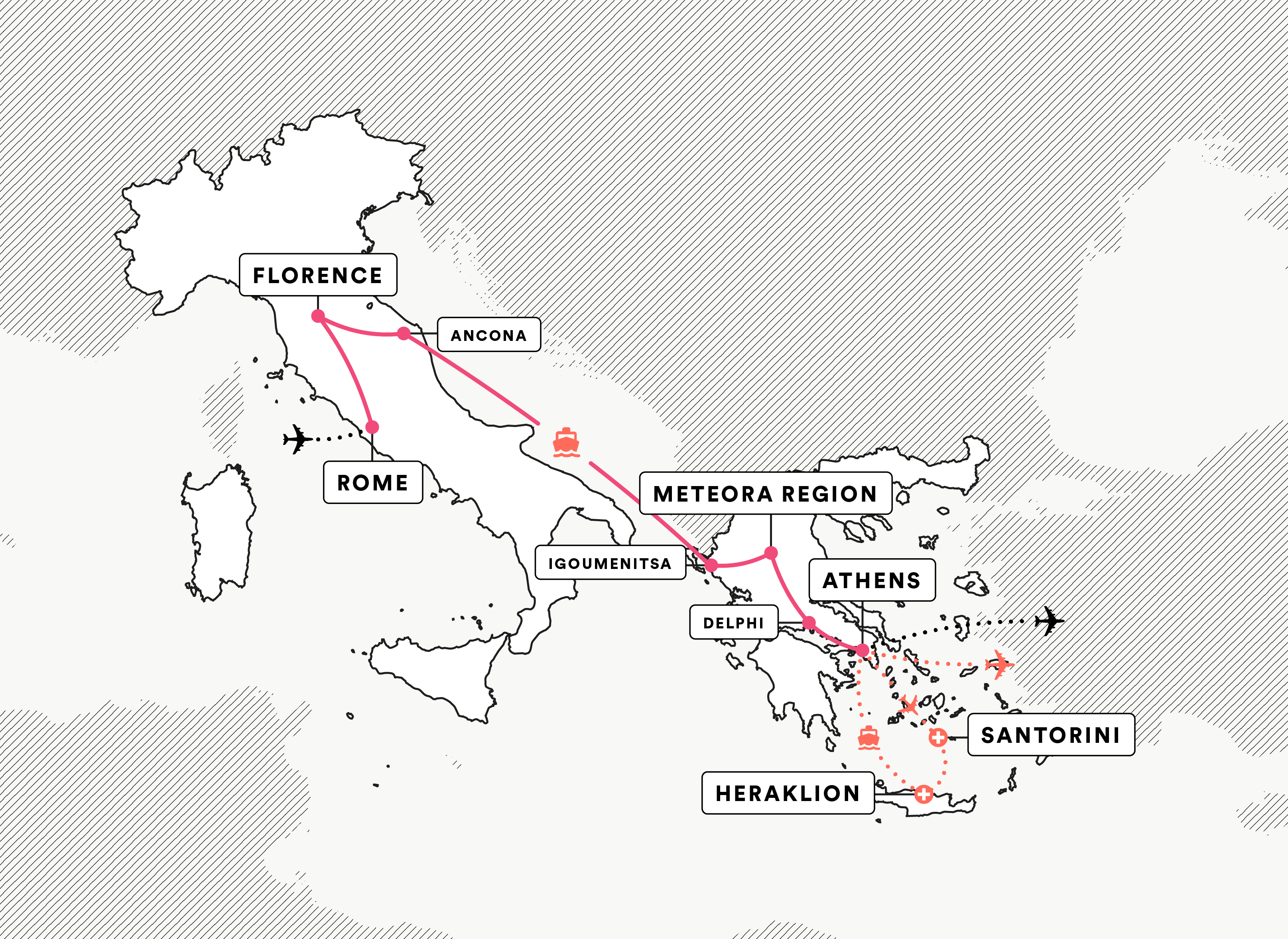 Adriatic Odyssey route map
