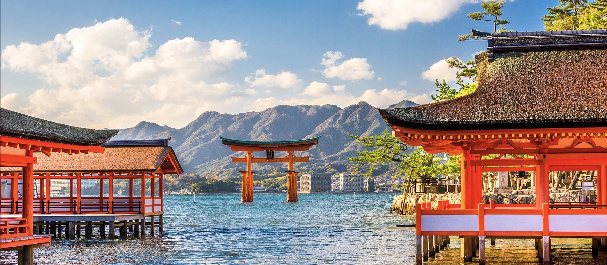 Itsukushima Shrine on Miyajima Island in Japan.