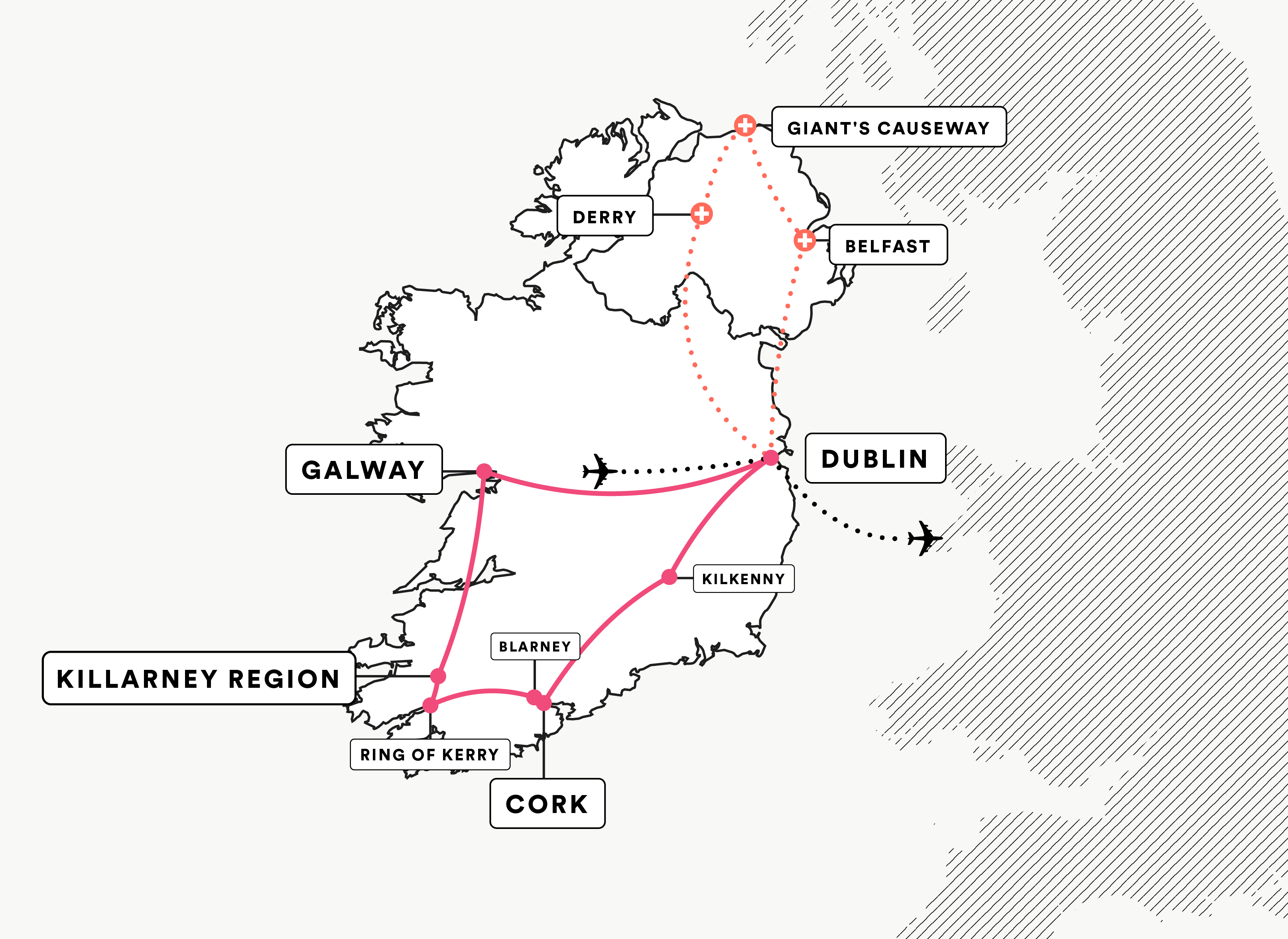 The Emerald Isle route map