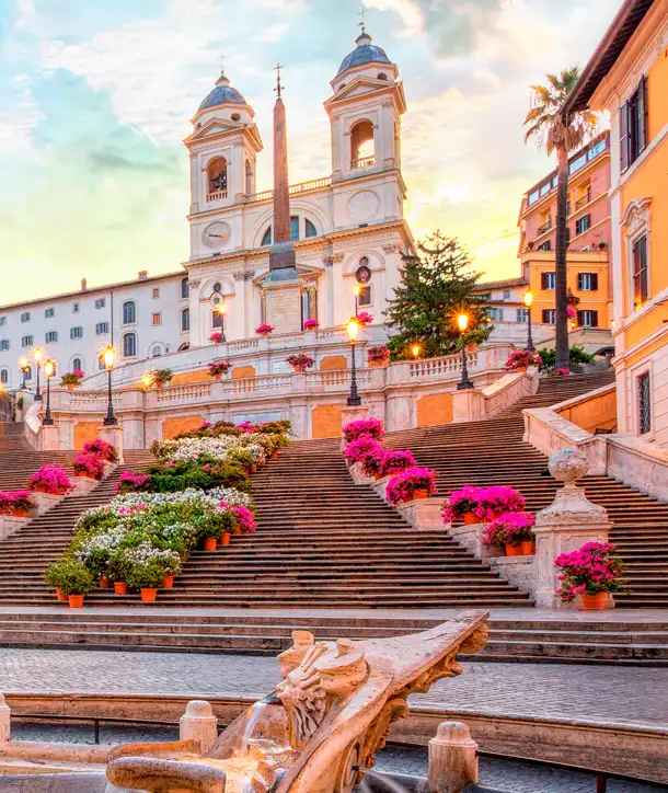 Italian cathedral in the sunset on EF Rome to Perugia trip.