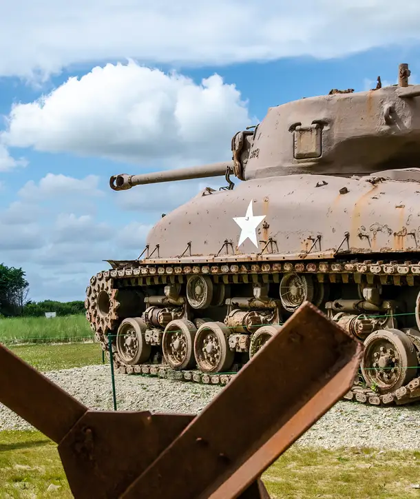 WW2 tanks on display for students and teachers alike.