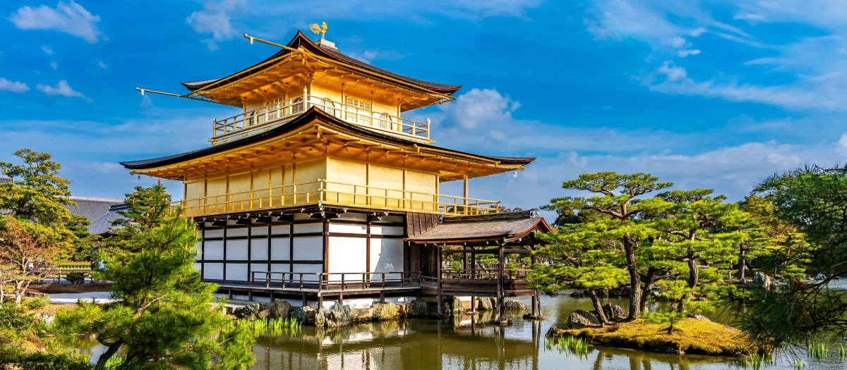 golden pavilion temple in kyoto japan