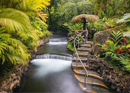 Take a moment to relax and recharge in a natural thermal hot spring