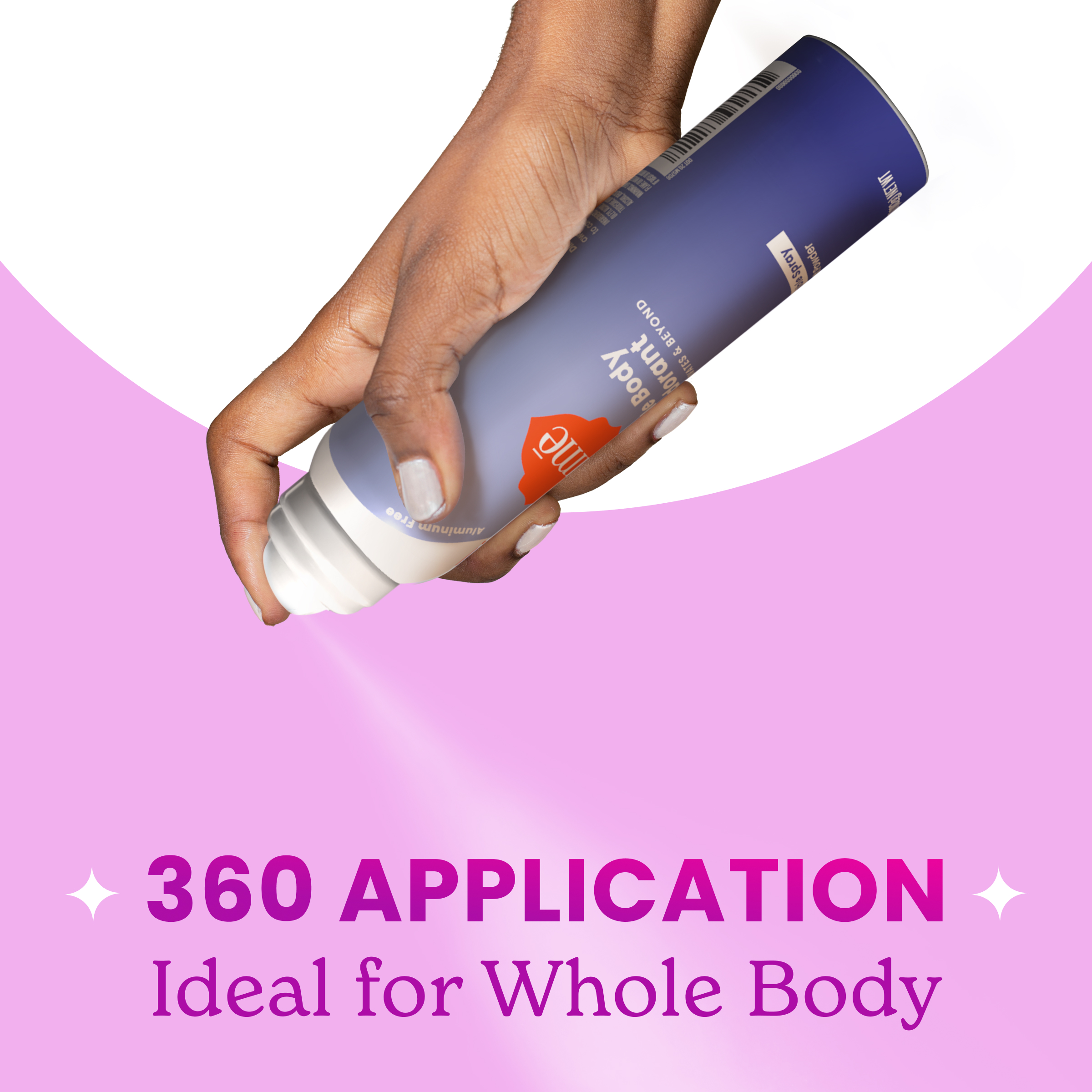 Deodorant by woman's hip