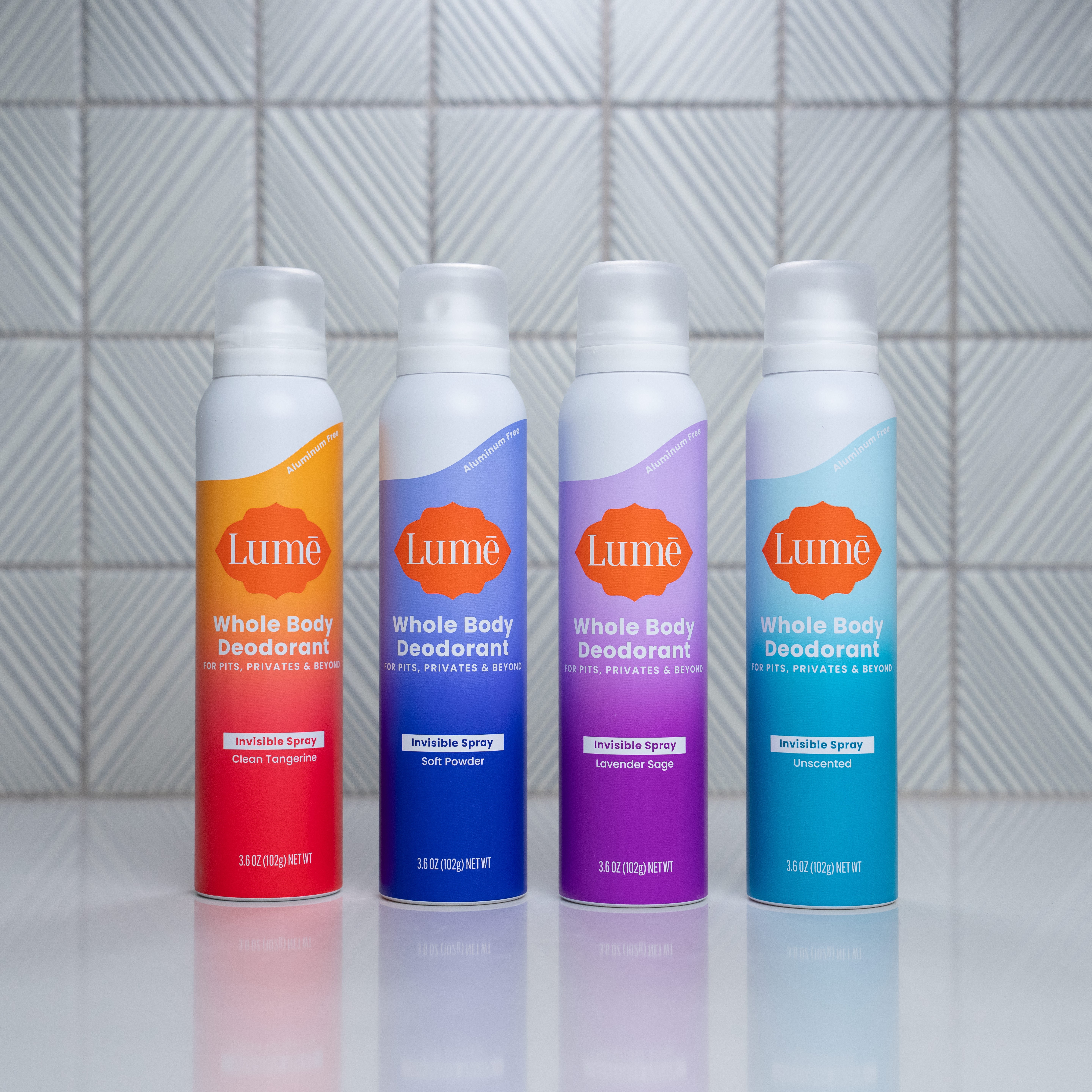 Deodorant by woman's hip