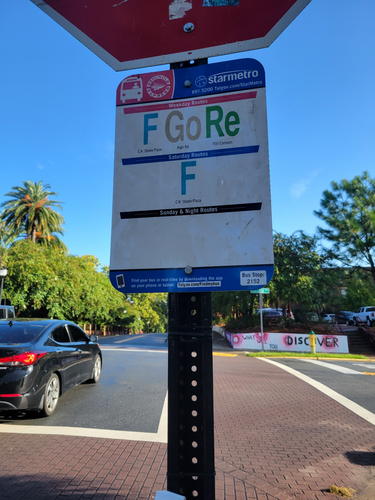 Seminole Express bus sign
