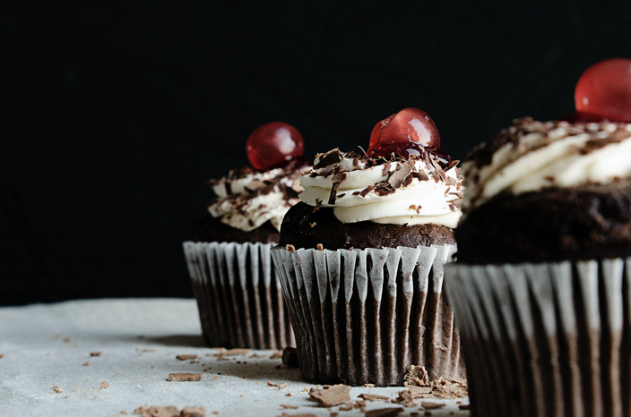 black cherry cupcakesjpg by Photo by Michaela Baum on Unsplash