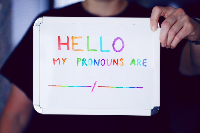My Pronouns Are Whiteboard by Unsplash