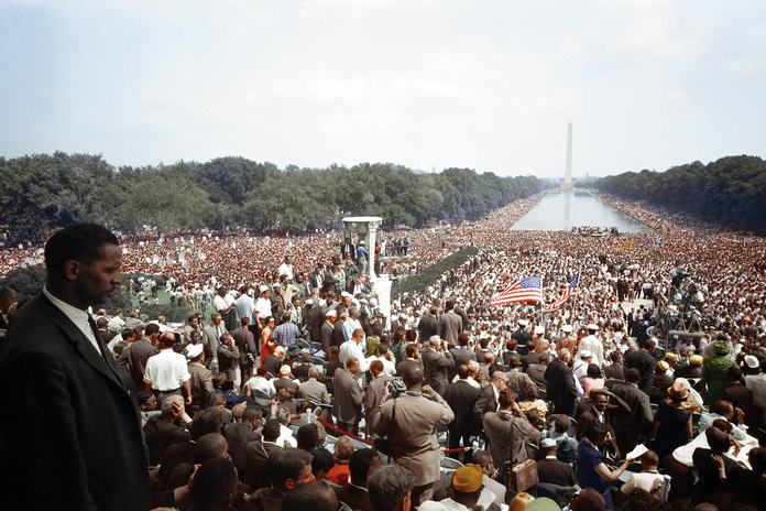 Large crowd at Lincoln Memorial by Unseen Histories