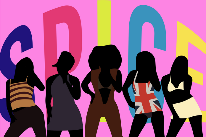 Spice Girls silhouette graphic (Brit Awards ‘94)