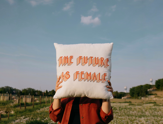 Future is female pillow