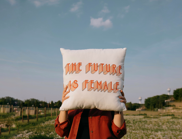 Future is female pillow by Unsplash