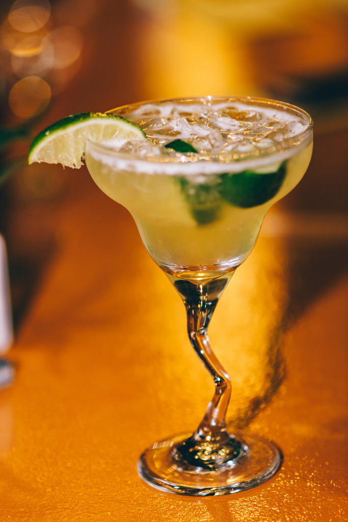 A glass of margarita cocktail