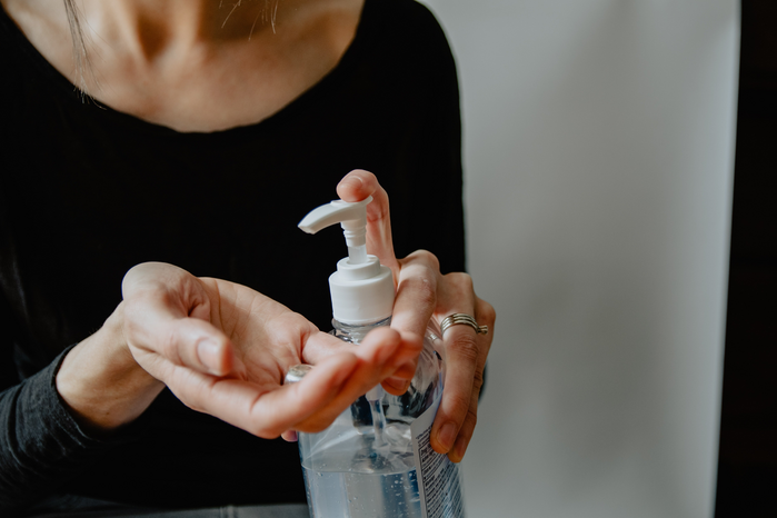 hand sanitizer by Kelly Sikkema on Unsplash