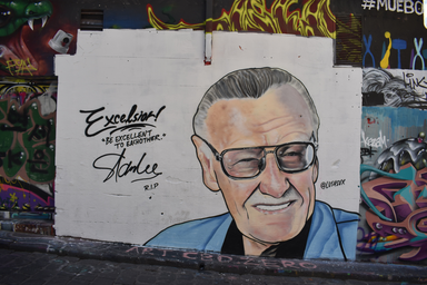 Stan Lee Mural in Hosier Lane, Melbourne