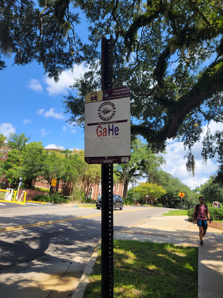 Seminole Express bus sign (#2)