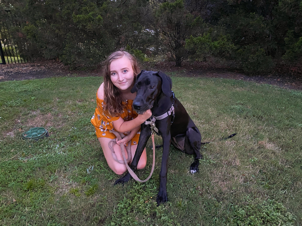 Morgan and her dog Koda