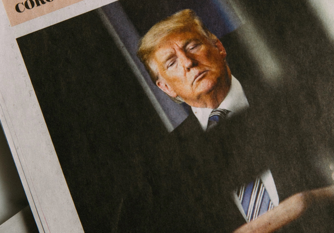 Donald Trump Newspaper by Charles Deluvio